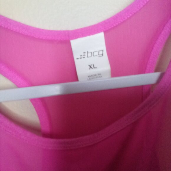 BCG Tank Top XL Women Racer Back Open Back Active Pink - Picture 9 of 15